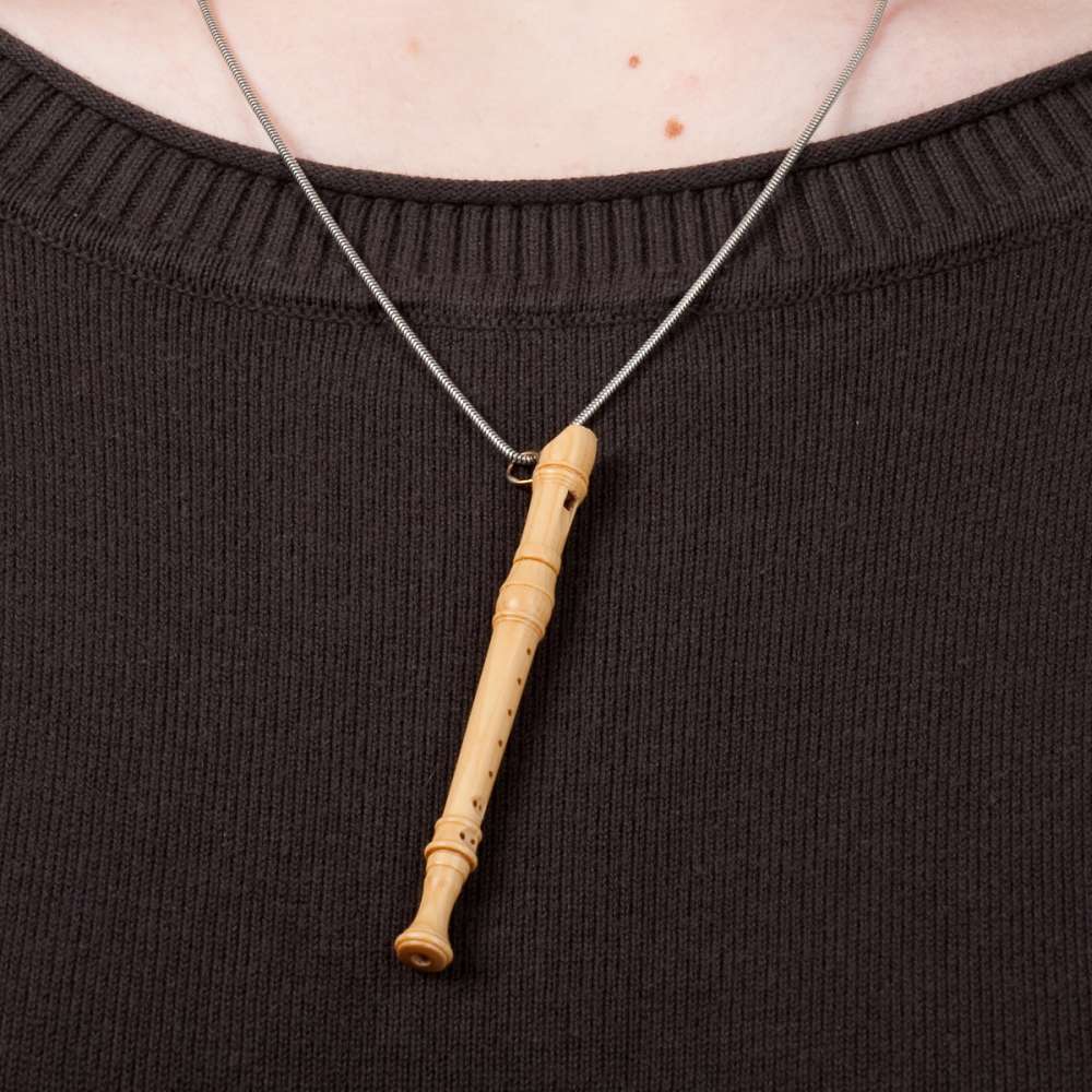 Mollenhauer, chain pendant, Castello boxwood ( length 8 cm ), playable