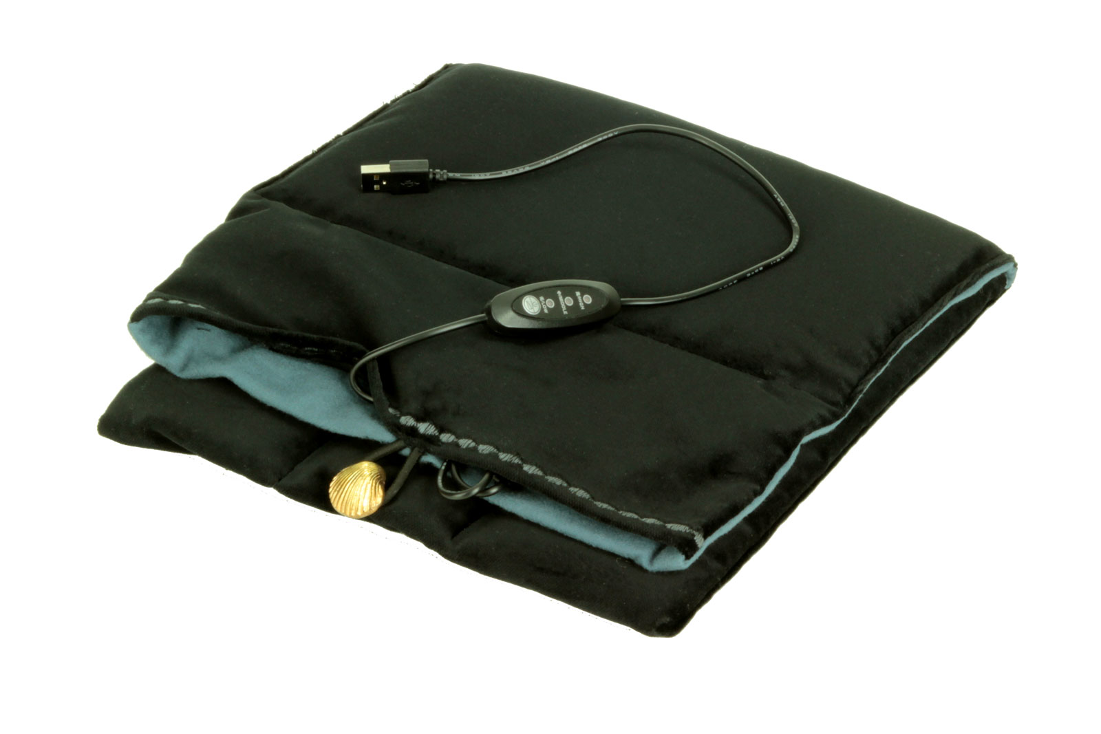 Beheizbare Flötentasche, 3-teilig aus Samt, schwarz