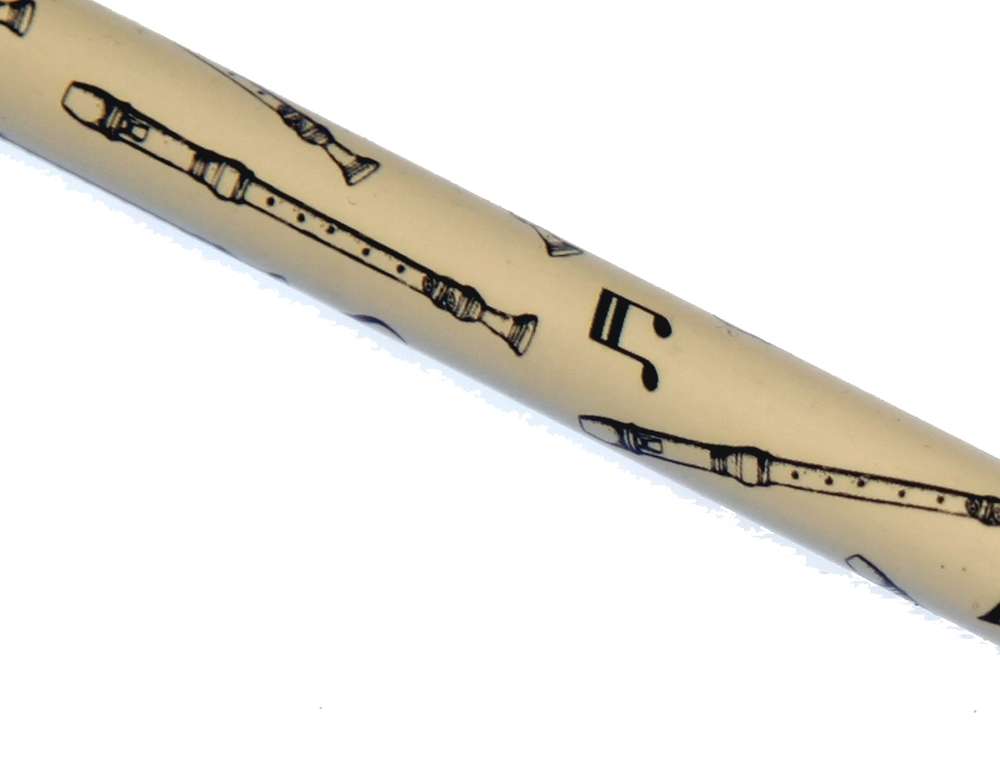 Pencil recorder white with Swarovski stone