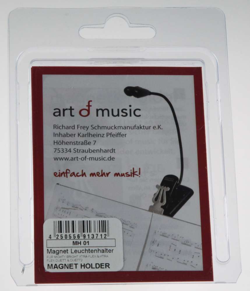 Magnetic holder for music stand light