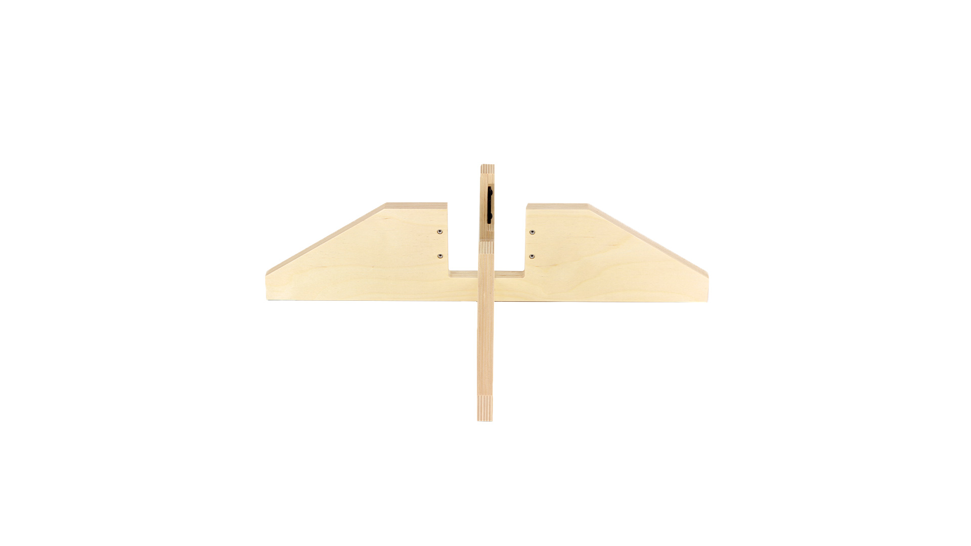 Paetzold by Kunath, head-cross stand for sub great bass, natural finish, birch plywood
